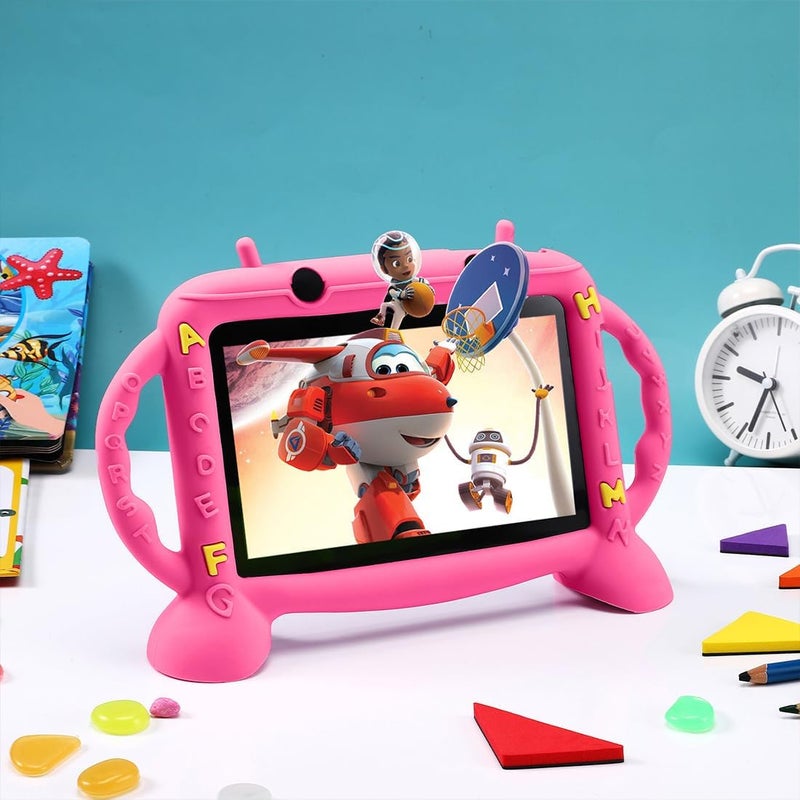 MengDash Kids Tablet, 7 inch Tablet for Kids 2-10, Educational Learning Toddler Tablet Android 11, 3GB RAM+32GB ROM Storage, Google Play YouTube, Baby Girl boy Present (Red) - Image 5